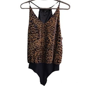Vici animal print velvety body suit size small